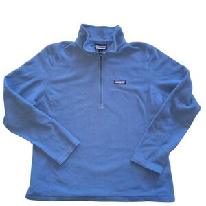 Patagonia XL 1/4 Microfleece Fleece Pullover Blue